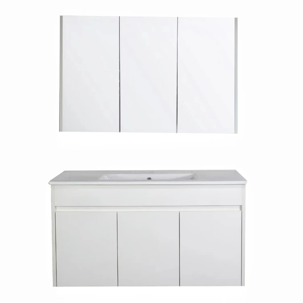 1000mm Vanities Home Wall Hanging Mouted MDF Wood Paint Bathroom Vanity with Mirror Cabinet