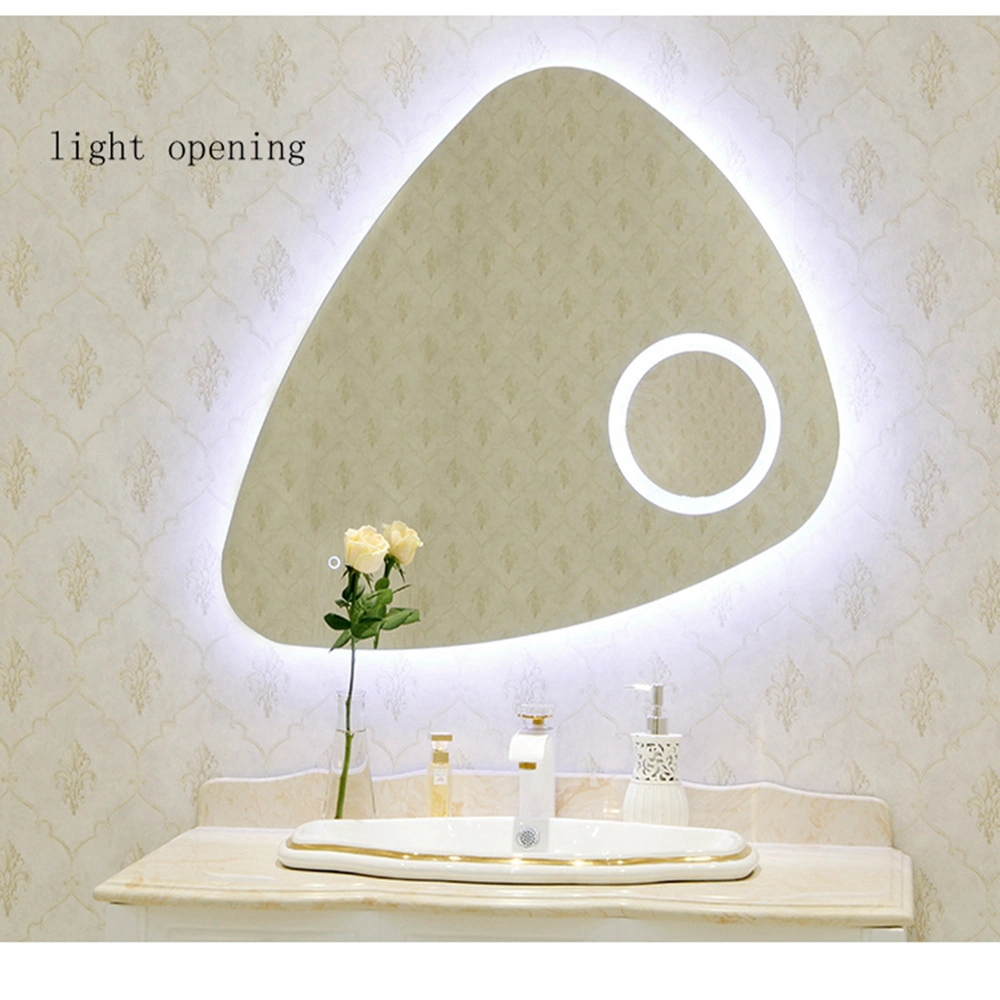 Irregular Special Copper Free LED Certificated Wall Hotel Bath Mirror