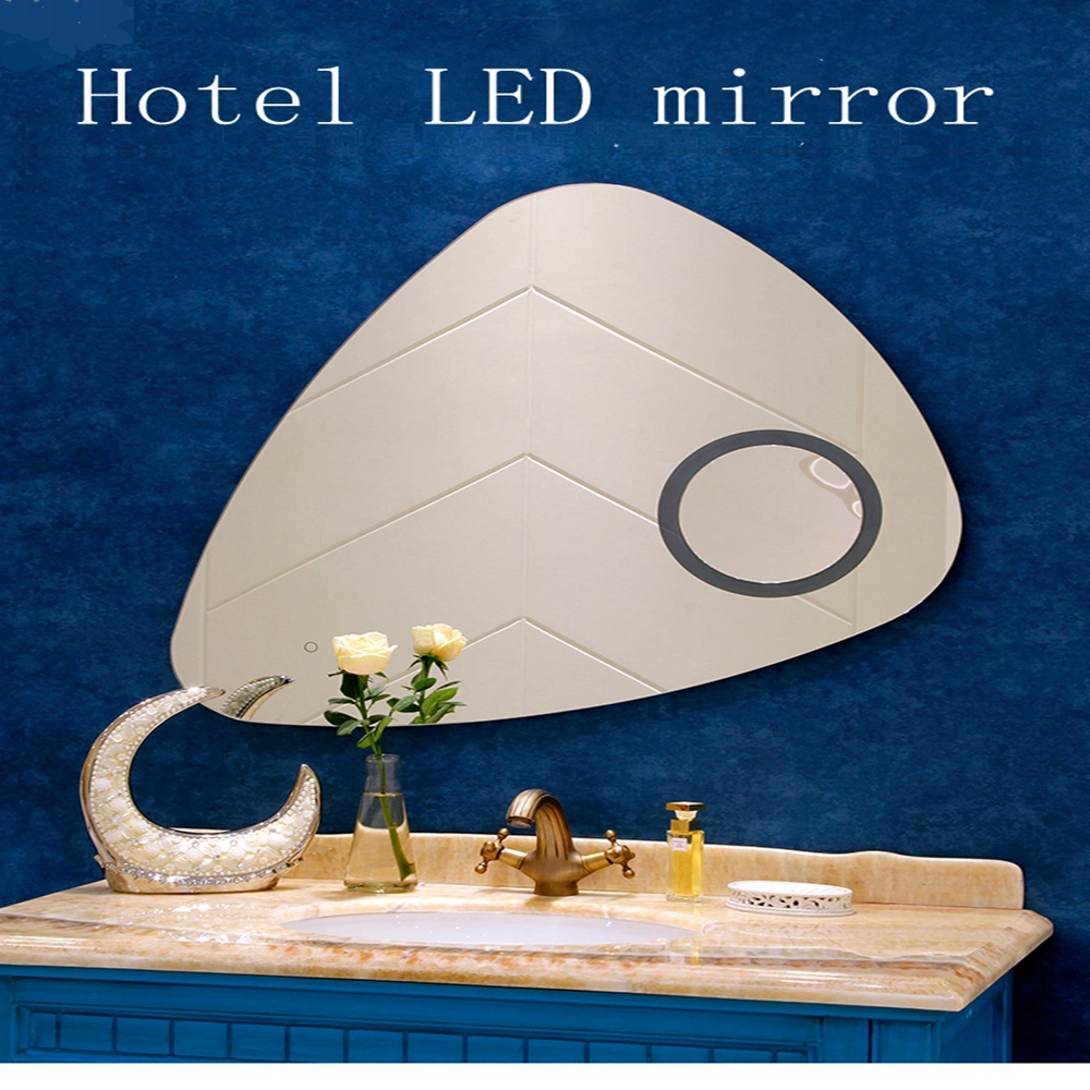 Irregular Special Copper Free LED Certificated Wall Hotel Bath Mirror