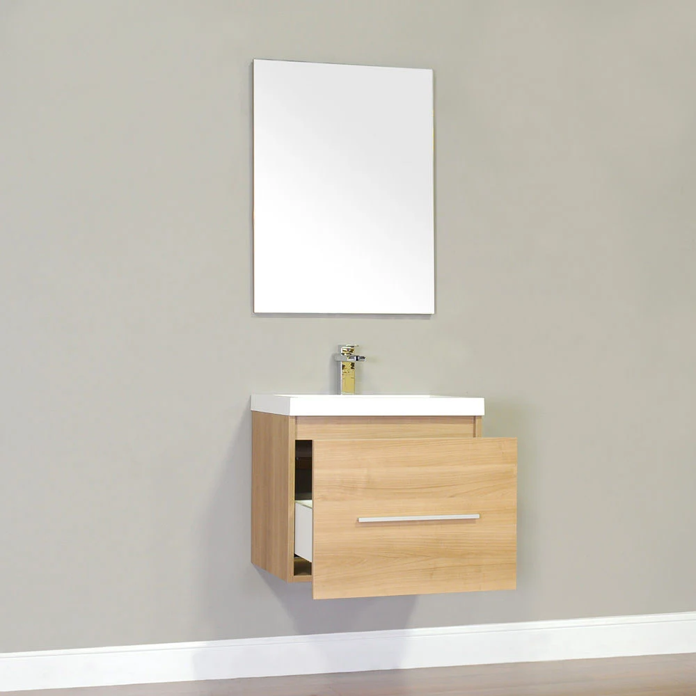 Highest Quality Bathroom Cabinet Oak Color Bathroom Furniture Wall Hung Bathroom Vanity