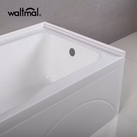 Cupc für die USA, Kanada, 60-Zoll-Standard-Nischenbadewanne aus Acryl mit Sockel