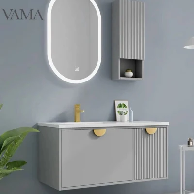 Vama New Design Home Decor Schwimmendes Einzelwaschbecken, wasserabweisende Toilettenmöbel, moderner Badezimmer-Waschtisch