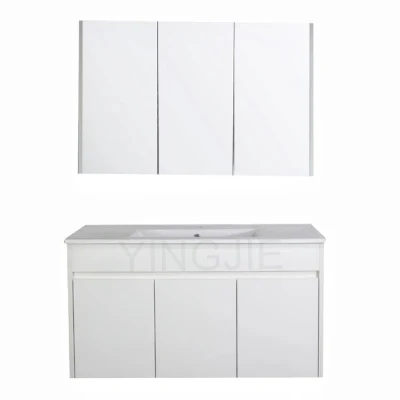 1000 mm Vanities Home Wandbehang, MDF-Holzfarbe, Badezimmer-Waschtisch mit Spiegelschrank